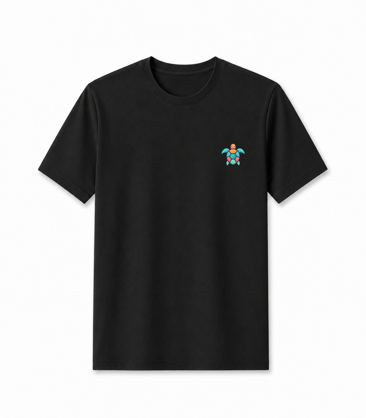 Aqua Turtle Printed T-Shirt – Black
