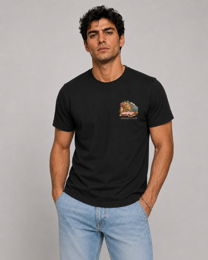 Men Printed T-Shirt - Black Amalfi