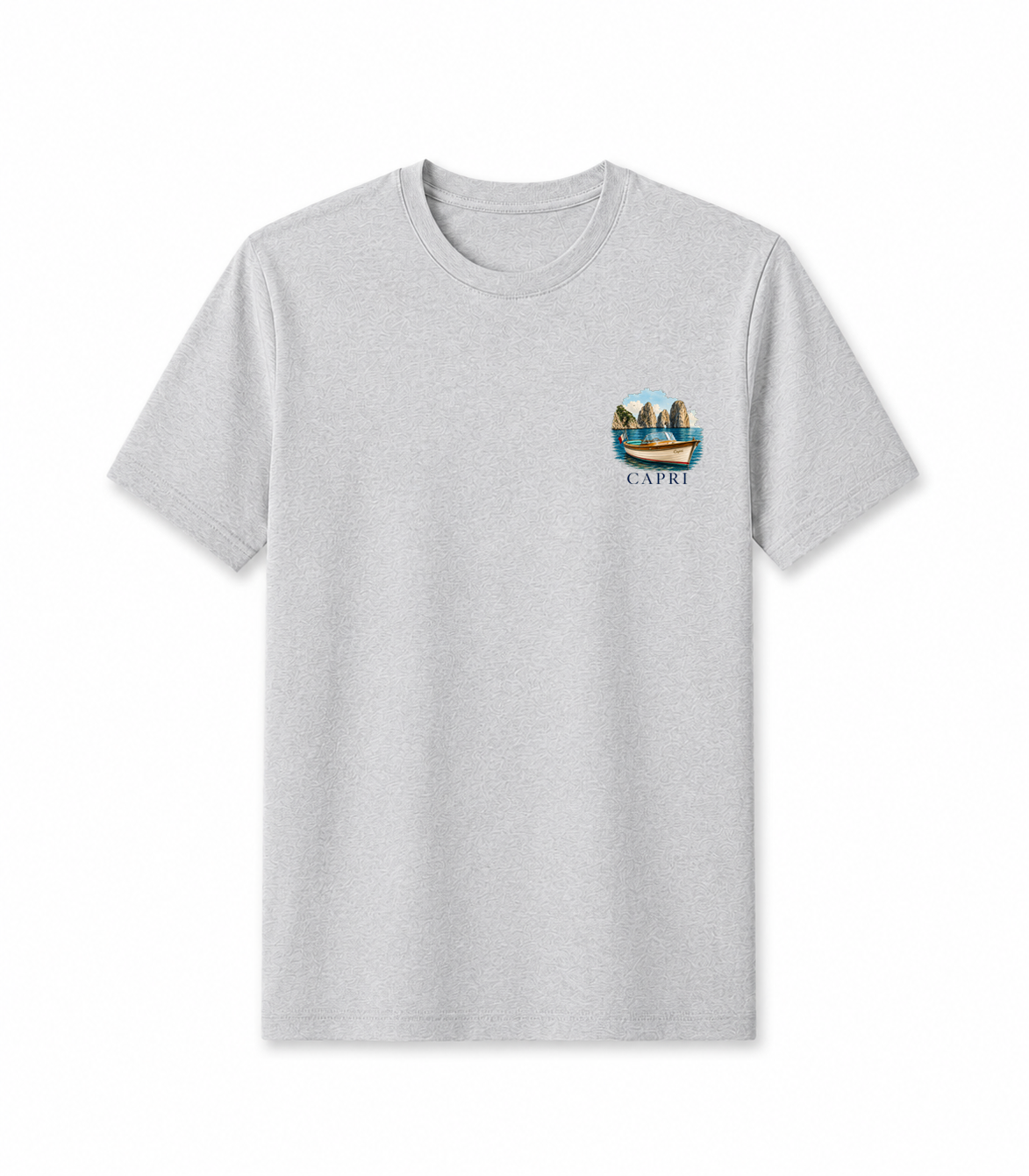 Men Printed T-Shirt  - Light Gray Capri