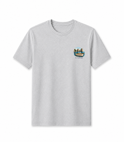 Men Printed T-Shirt  - Light Gray Capri