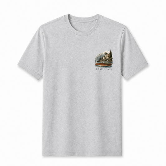 Men Printed T-Shirt  - Gray Lake Como