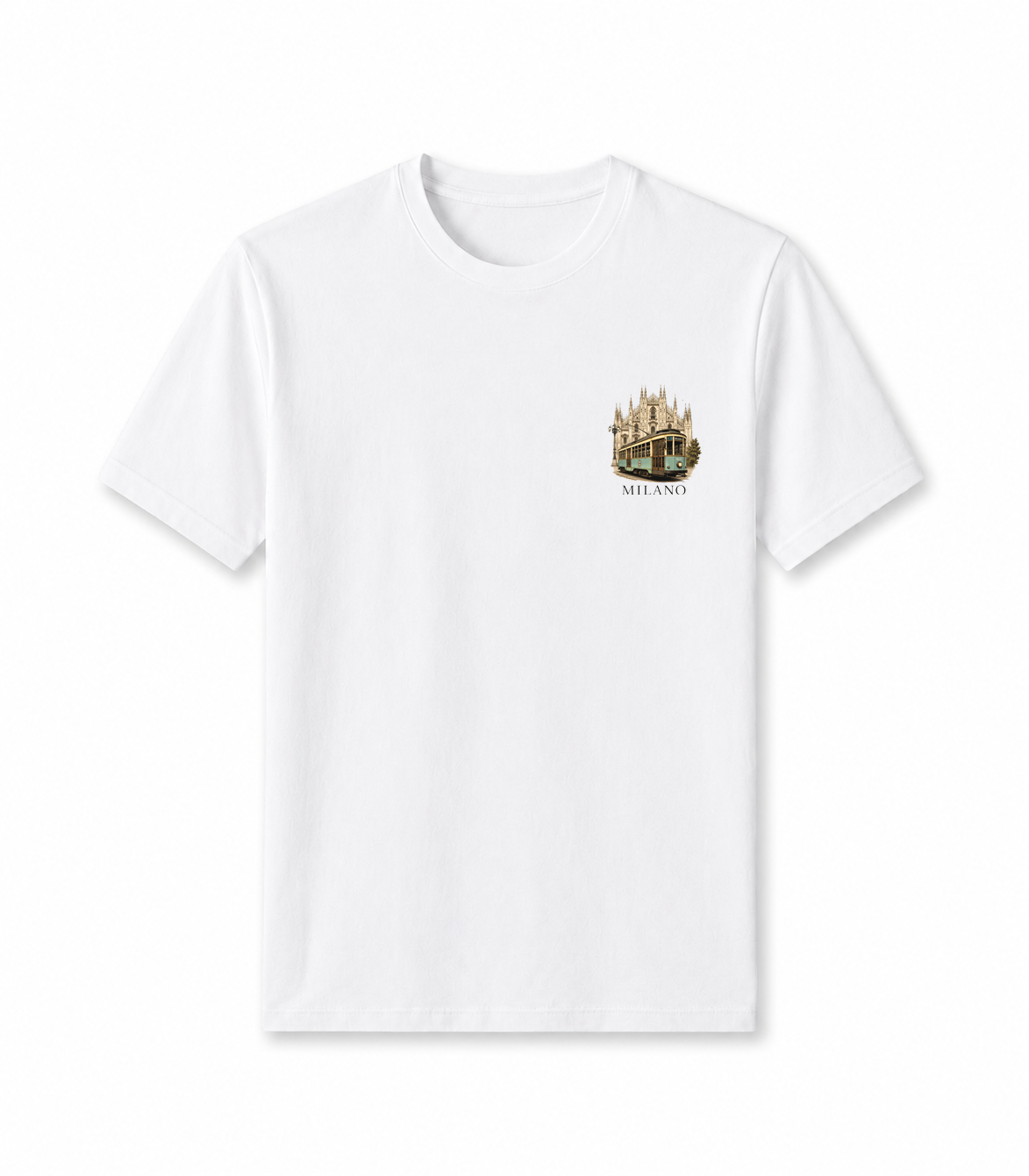 Men Printed T-Shirt  - White Milano