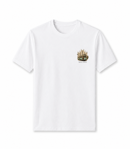 Men Printed T-Shirt  - White Milano