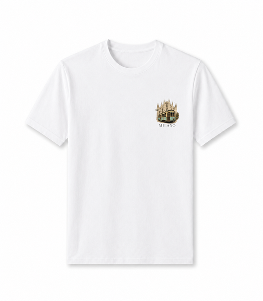 Men Printed T-Shirt  - White Milano