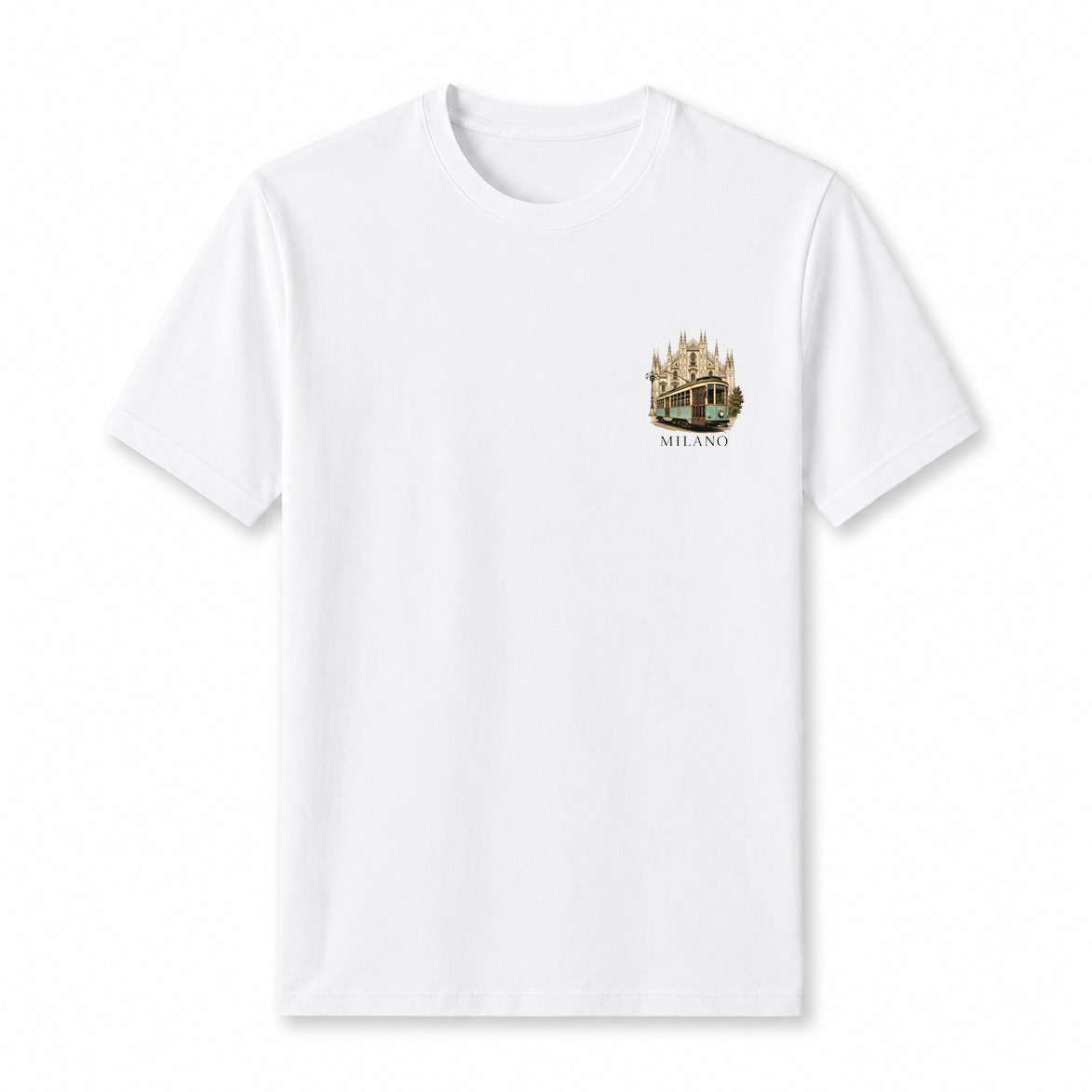 Men Printed T-Shirt  - White Milano