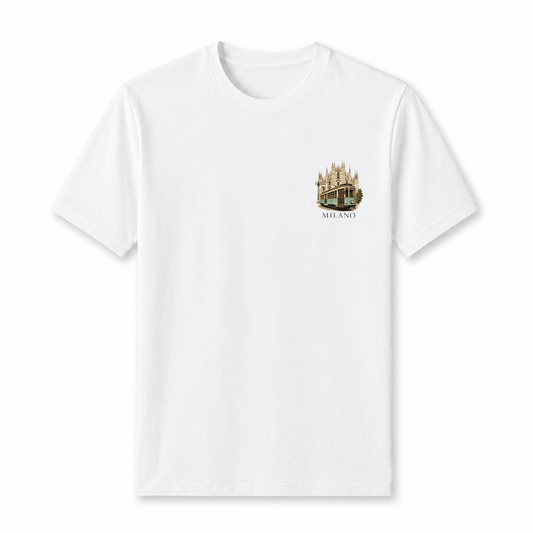 Men Printed T-Shirt  - White Milano