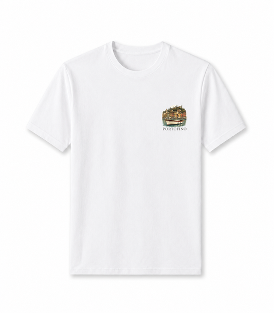 Men Printed T-Shirt  - White Portofino