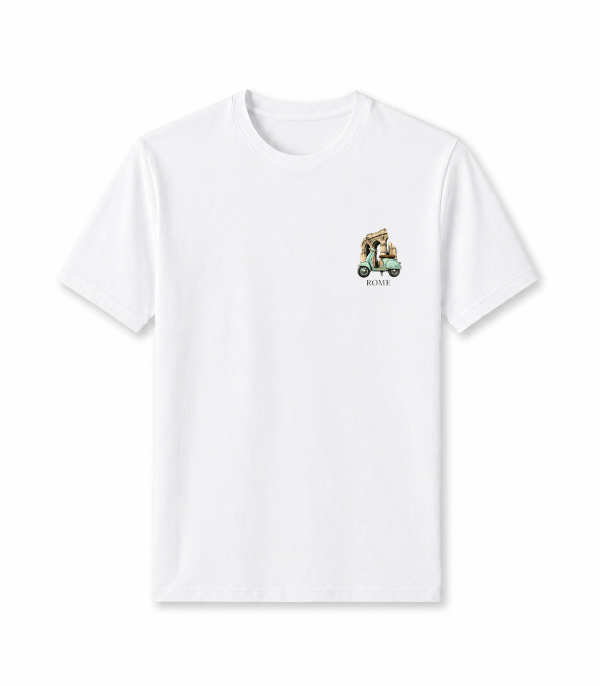 Men Printed T-Shirt  - White Rome