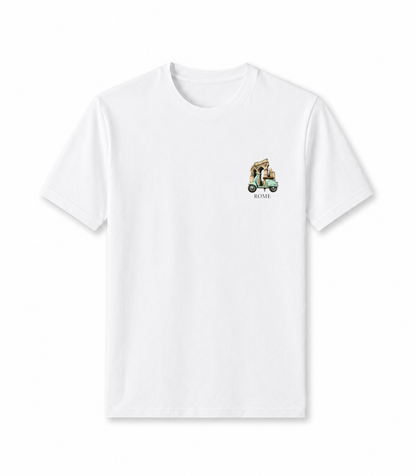 Men Printed T-Shirt  - White Rome