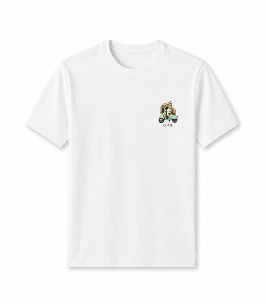 Men Printed T-Shirt  - White Rome