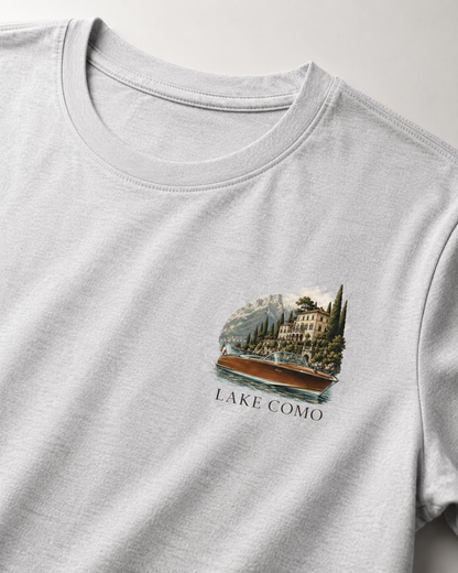 Men Printed T-Shirt  - Gray Lake Como
