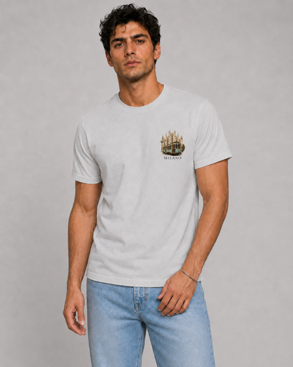 Men Printed T-Shirt  - Gray Milano