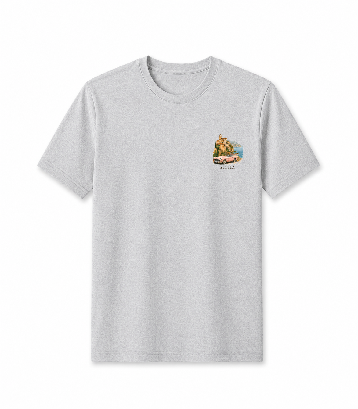Men Printed T-Shirt  - Light Gray Sicily