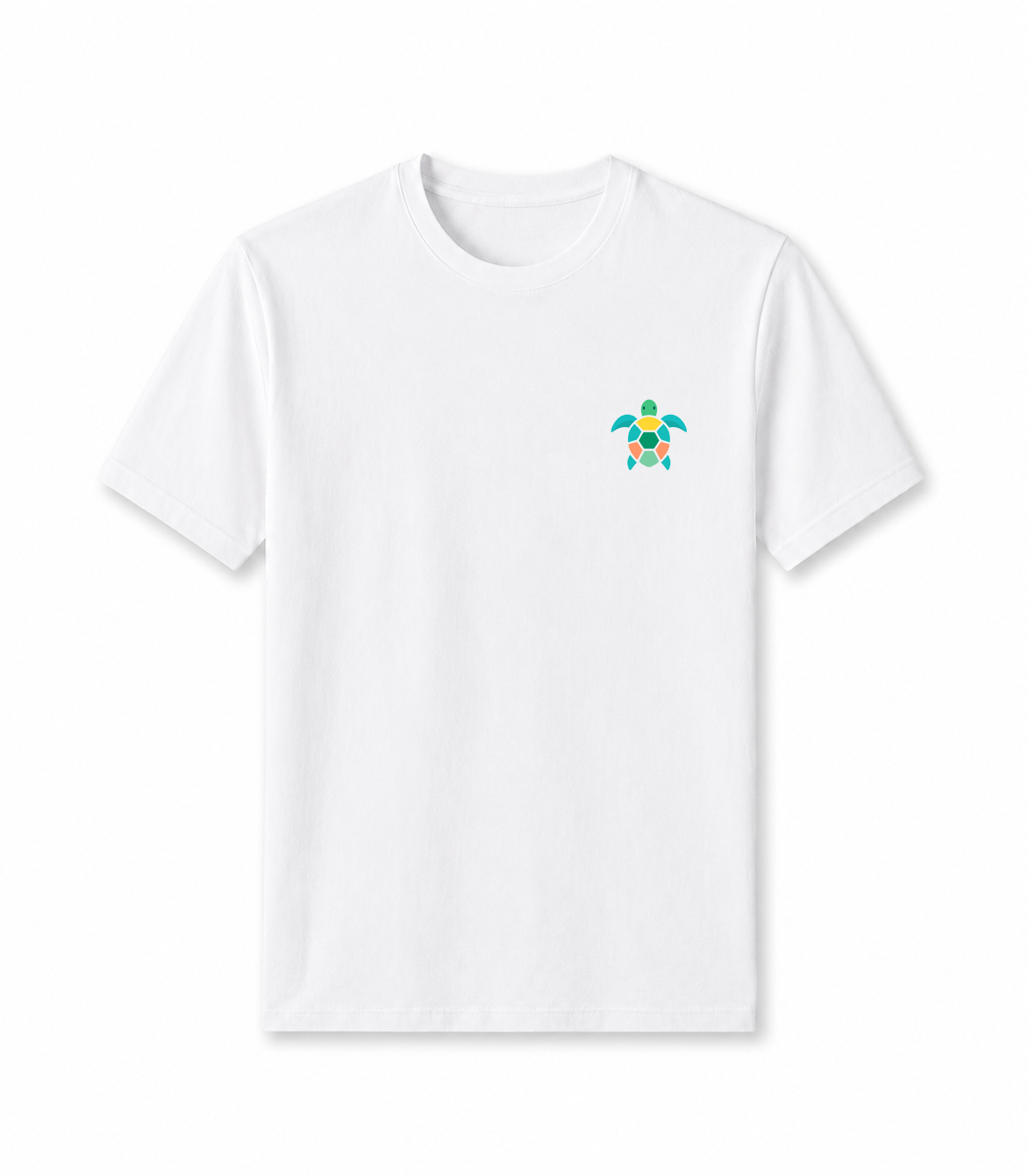 Turtle Mosaic Printed T-Shirt – White