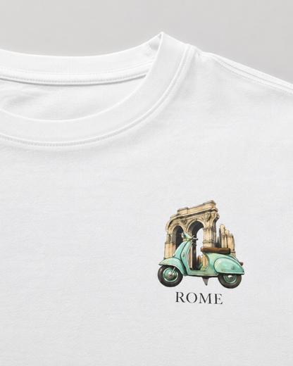 Men Printed T-Shirt  - White Rome