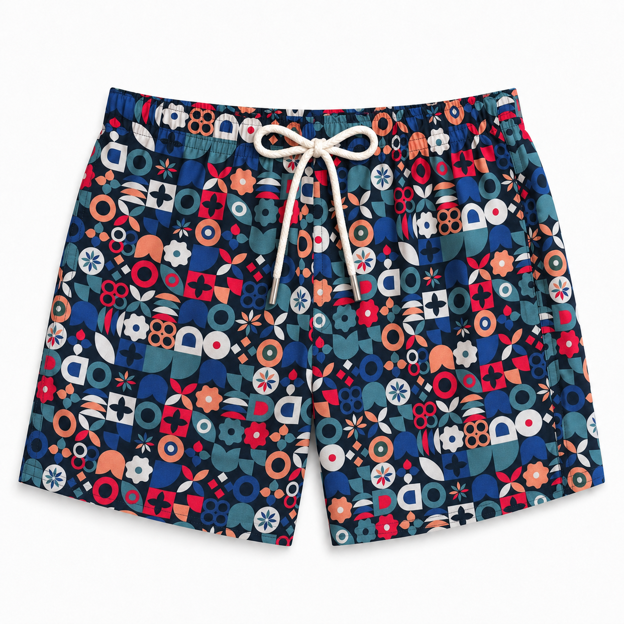 SS26 Men Swim Short - Multicolor Pattern — FUN