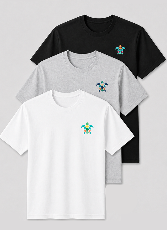 Three Turtles Printed T-Shirts Pack