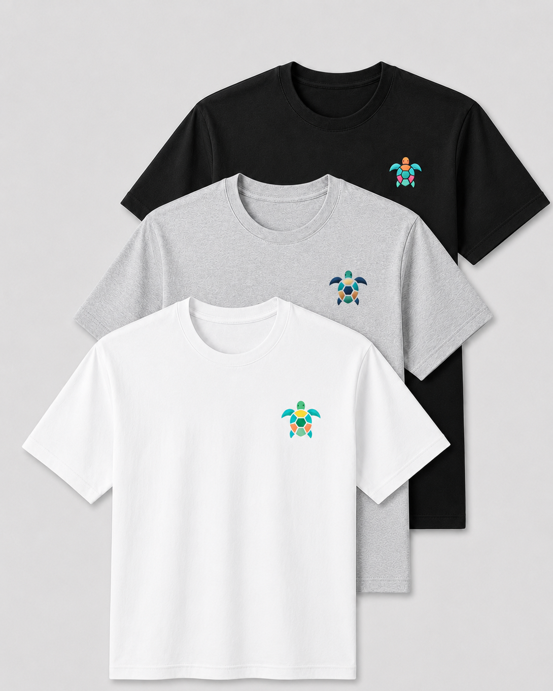 Three Turtles Printed T-Shirts Pack