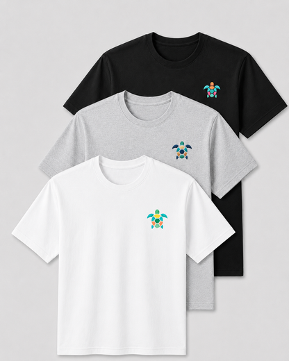Three Turtles Printed T-Shirts Pack