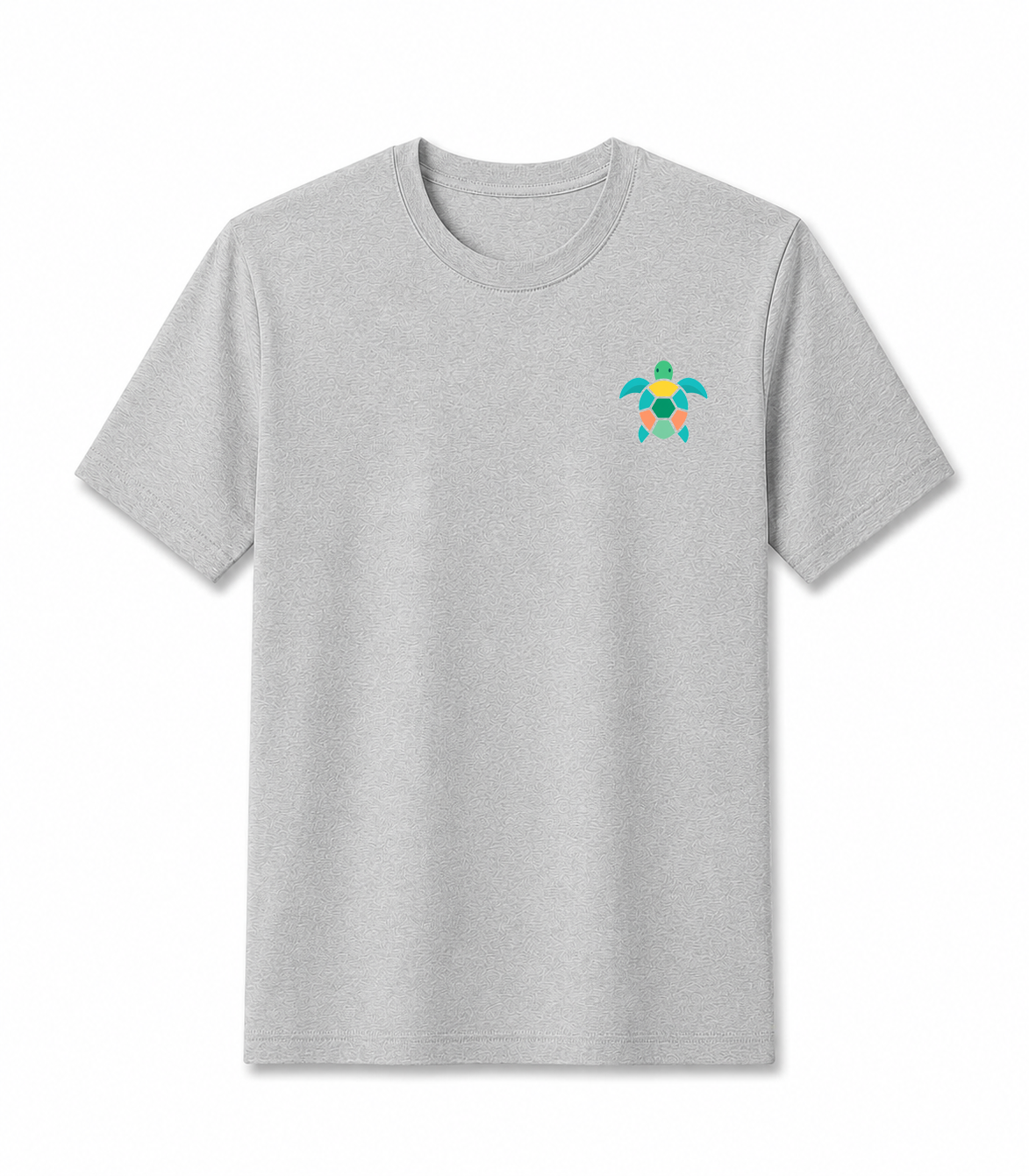 Turtle Mosaic Printed T-Shirt – Gray