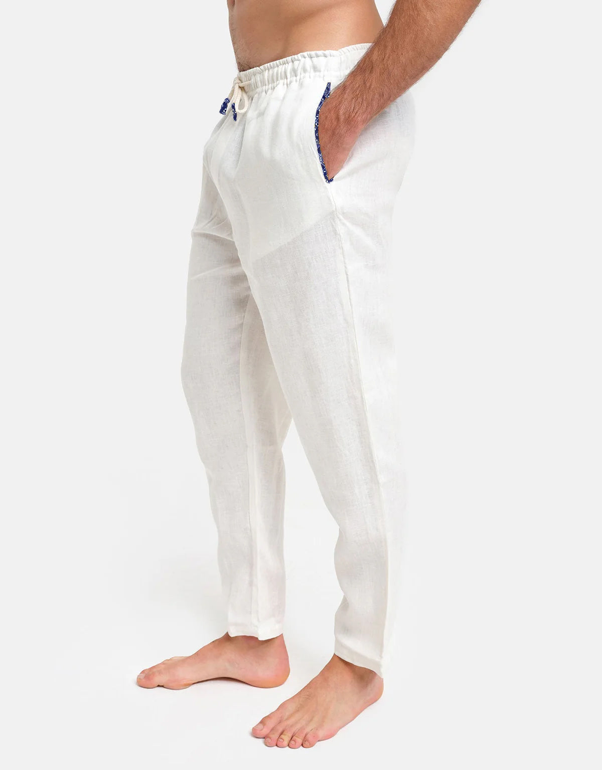 Linen White Pants